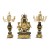 Σέτ Επιτραπέζιο Μπαροκ Ρολόι με κυροπήγια χρυσά απο Μπρούτζο και μαύρο μάρμαρο ΜΚ-13266-CLOCK & CANDLE HOLDER ΜΚ-13266 