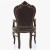 Πολυθρόνα Μπαρόκ με γνήσιο δέρμα γκριζοκαφέ και πατινέ καπαράδες ΜΚ-6493-ARMCHAIR ΜΚ-6493 