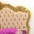 Κλασικό Κρεβάτι Μπαρόκ καπιτονέ με βελούδο μπέζ και φύλλο χρυσου ΜΚ-11103-bed ΜΚ-11103 