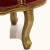 Ανάκλιντρο Μπαρόκ Τριθέσιο Χειροποίητο σε φυσικό μασίφ ξύλο καρυδιάς με φύλλο χρυσού και κόκκινο βελούδο ΜΚ-8608-DAYBED ΜΚ-8608 