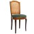 Καρέκλα επισκέπτη με πλάτη ψάθας, φυσικό καπλαμά και βελούδο ύφασμα με σμαραγδί χρώμα ΜΚ-5164-CHAIR ΜΚ-5164 