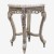 Πλαϊνό Τραπέζι Λουί Κένζ με φύλλο ασημιού,σκαλιστό και λευκό μάρμαρο Διονύσου ΜΚ-3532-table MK-3532 