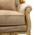 Μπερζέρα Μπαρόκ με Φύλλο Χρυσού και Ασήμι με ύφασμα αδιάβροχο αλέκιαστο σε χρώμα μπέζ σκούρο ΜΚ-6499-armchair ΜΚ-6499 