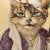 Μαξιλάρι διακοσμητικό με ζωγραφική Γάτου ντυμένου Χαλίφη τετράγωνο απο στόφα Ισπανίας 45χ45 ΜΚ-004-pillow ΜΚ-004 