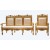 Καναπές σκαλιστός τριθέσιος Λουί Σέζ με φύλλο χρυσού και ανάγλυφο-σατέν ύφασμα μπέζ με σχέδια ΜΚ-8613-sofa ΜΚ-8613 