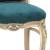 Καρέκλα Μπαρόκ απο μασίφ καρυδιάς με φύλλο ασημιού με λάκα κ΄πατίνα λευκή, το ύφασμα είναι πετρόλ βελούδο καί αδιάβροχο υψηλής ποιότητας ΜΚ-6518-chair MK-5168 