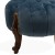 Κλασσικό Υποπόδιο Μπαρόκ απο μασίφ καρυδιά με λούστρο και ύφασμα υψηλής ποιότητας βελούδο-αδιάβροχο σε χρώμα navy blue MK-8615-Stool MK-8615 