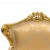 Χαμηλή Μπερζέρα Μπαρόκ με λάκα πατίνα λευκή και φύλλο χρυσού ενώ το ύφασμα ειναι σατέν με μπέζ ανάγλυφα σχέδια ΜΚ-6524-armchair ΜΚ-6524 