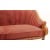 Καναπές τριθέσιος Λουί Σέζ Μασίφ Καρυδιά σκαλιστός στο χέρι με λούστρο και βελούδο με κόκκινες και μαύρες ρίγες MK-8618-sofa MK-8618 