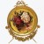 Ροκοκό στρογγυλό κάδρο επιτραπέζιο από μπρούτζο και πορσελάνη με ζωγραφιά ΜΚ-13272-ΜΚ-13272 
