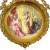 Μπρούτζινο French style κάδρο με πορσελάνη και ζωγραφική ΜΚ-13277-PLATE ΜΚ-13277 