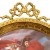Γαλλικό ροκοκό στρογγυλό κάδρο από μπρούτζο και πορσελάνη με ζωγραφική ΜΚ-13278-plate ΜΚ-13278 