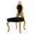 Ψηλή καρέκλα Ροκοκό με μαύρο Βελούδο, Φύλλο Χρυσού και χρυσούς καπαράδες MK-5174-chair MK-5174 