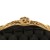 Καναπές Διθέσιος Λουί Κένζ με φυσικό μασίφ ξύλο καρυδιάς, φύλλο χρυσού και μαύρο ύφασμα βελούδο-αδιάβροχο ΜΚ-8625-sofa ΜΚ-8625 