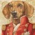 Μαξιλάρι διακοσμητικό Σκύλου ντυμένου με στολή (Μεσαιωνική-Πριγκηπική) του Ναπολέοντα , τετράγωνο απο στόφα Ισπανίας 45χ45 ΜΚ-022-Pillow MK-022 
