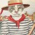 Μαξιλάρι διακοσμητικό Γάτου ντυμένου Γονδολιέρη , τετράγωνο απο στόφα Ισπανίας 45χ45 ΜΚ-026-pillow ΜΚ-026 