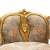 Πολυθρόνα Λουι Κένζ σκαλιστή με φύλλο χρυσού και ύφασμα ανάγλυφο με λουλούδια ΜΚ-6529-armchair ΜΚ-6529 