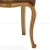 Καρέκλα τηλεφώνου Λουι Κένζ με μπέζ λάκα πατίνα και φύλλο χρυσού, το ύφασμα είναι σατέν με ανάγλυφα σχέδια ΜΚ-5176-ΜΚ-5176 
