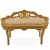 Καναπεδάκι Μπαρόκ με φύλλο χρυσού και πατίνα με ύφασμα ανάγλυφο μπέζ υψηλής ποιότητας ΜΚ-8627-sofa ΜΚ-8627 