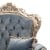 Μπερζέρα Μπαρόκ από Μασίφ Καρυδιά Χειροποίητη με Φύλλο ασημιού & blue raf αλέκιαστο αδιάβροχο υψηλής ποιότητας ΜΚ-6544-armchair ΜΚ-6544 
