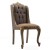 Καρέκλα Λουί Κένζ Καπιτονέ με λάκα μαύρη και φύλλο χρυσού, ενώ το ύφασμα είναι αλέκιαστο αδιάβροχο σε ανθρακί και μπλέ χρώμα με ανάγλυφα σχέδια ΜΚ-5179-chair ΜΚ-5179 