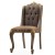 Καρέκλα Λουί Κένζ Καπιτονέ με λάκα μαύρη και φύλλο χρυσού, ενώ το ύφασμα είναι αλέκιαστο αδιάβροχο σε ανθρακί και μπλέ χρώμα με ανάγλυφα σχέδια ΜΚ-5179-chair ΜΚ-5179 