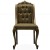 Καρέκλα Λουί Κένζ Καπιτονέ με λάκα μαύρη και φύλλο χρυσού , ενώ το ύφασμα είναι σατέν υψηλής ποιότητας σε λαδί χρώμα ΜΚ-5180-chair ΜΚ-5180 