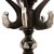 Σκαλιστός Καλόγερος Λουδοβίκου 14ου σε μαύρο χρώμα με φύλλο ασημιού ΜΚ-13274-Hookstand ΜΚ-13274 