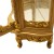 Βιτρίνα κλασική Λουί Κενζ με σκαλίσματα και φύλλο χρυσού - MK-4152-showcase- MK-4152 