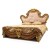 Κλασικό Κρεβάτι Μπαρόκ καπιτονέ με λούστρο και φύλλο χρυσού και ύφασμα βελούδο υψηλής ποιότητας σε χρώμα σάπιο μήλο ΜΚ-11107-bed ΜΚ-11107 