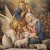Μαξιλάρι διακοσμητικό Christmas edition ''ο ύμνος των αγγέλων'' , τετράγωνο απο στόφα Ισπανίας 45χ45 ΜΚ-032-pillow ΜΚ-032 