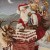 Μαξιλάρι διακοσμητικό Christmas edition '' Άι Βασίλης με τα δώρα στην καμινάδα'', τετράγωνο απο στόφα Ισπανίας 45χ45 ΜΚ-036-PILLOW ΜΚ-036 