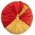 Μαξιλάρι διακοσμητικό στρογγυλό με φούντα δίχρωμο χρυσό κόκκινο απο βελούδο υψηλής ποιότητας 42 x 18 ΜΚ-037-pillow ΜΚ-037 