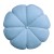Μαξιλάρι διακοσμητικό σε μπλέ γαλάζιο χρώμα σε σχήμα άνθους με κρυστάλλινο στράς στο κέντρο του 40 x 15 ΜΚ-047-pillow ΜΚ-047 