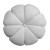Μαξιλάρι διακοσμητικό σε γκρί ανοχτό χρώμα σε σχήμα άνθους με κρυστάλλινο στράς στο κέντρο του 40 x 15 ΜΚ-053-pillow ΜΚ-053 