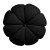 Μαξιλάρι διακοσμητικό σε μαύρο χρώμα σε σχήμα άνθους με κρυστάλλινο στράς στο κέντρο του ΜΚ-057-pillow ΜΚ-057 