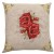 Μαξιλάρι διακοσμητικό με φόντο κόκκινα τριανταφυλλα , τετράγωνο απο στόφα Ισπανίας 45χ45 ΜΚ-070-pillow ΜΚ-070 