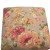 Σκαμπό με φλοράλ ύφασμα υψηλής ποιότητας σε γκρί χρώμα με πολύχρωμα λουλούδια απο μασίφ καρυδιά ΜΚ-8642-STOOL ΜΚ-8642 