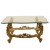 Τραπέζι σαλονιού με φύλλο χρυσού απο μασίφ καρυδιά και τζάμι στην επιφάνεια ΜΚ-3542-table ΜΚ-3542 