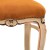 Κλασική καρέκλα τραπεζαρίας Λουί Κένζ με λάκα πατίνα κρέμ και χρώμα στα σκαλίσματα απο αλέκιαστο αδιάβροχο ύφασμα σε πορτοκαλί χρώμα ΜΚ-5182-chair ΜΚ-5182 