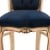 Κλασική καρέκλα τραπεζαρίας Λουί Κένζ με λάκα πατίνα κρέμ και χρώμα στα σκαλίσματα απο αλέκιαστο αδιάβροχο ύφασμα σε electric blue χρώμα ΜΚ-5183-chair ΜΚ-5183 