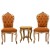 Σέτ σαλονιού με δύο καρέκλες Μπαρόκ απο αλέκιαστο αδιάβροχο ύφασμα σε πορτοκαλί χρώμα ΜΚ- 9121-Baroque set ΜΚ- 9121 