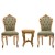 Σέτ σαλονιού με δύο καρέκλες Μπαρόκ απο αλέκιαστο αδιάβροχο ύφασμα σε μέντα χρώμα ΜΚ- 9125-baroque set ΜΚ- 9125 