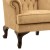 Σέτ Σαλονιού Μπερζέρα και υποπόδιο σε μπέζ ύφασμα αδιάβροχο κ΄αλέκιαστο υψηλής ποιότητας με χρυσούς καπαράδες ΜΚ-9138-Wing armchair & stool SET ΜΚ-9138 