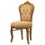 Καρέκλα τραπεζαρίας Μπαρόκ με φύλλο χρυσού και κρέμ ύφασμα αδιάβροχο-αλέκιαστο με κρύσταλλα τύπου swarovski ΜΚ-5188-chair ΜΚ-5188 