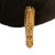 Σκαμπό Μπαρόκ - υποπόδιο με φύλλο χρυσού και ύφασμα αδιάβροχο-αλέκιαστο σε μάυρο χρώμα με κρυστάλλινα στράς ΜΚ-8660-stool ΜΚ-8660 