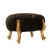 Σκαμπό Μπαρόκ - υποπόδιο με φύλλο χρυσού και ύφασμα αδιάβροχο-αλέκιαστο σε μάυρο χρώμα με κρυστάλλινα στράς ΜΚ-8660-stool ΜΚ-8660 