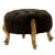 Σέτ Μπαρόκ Μπερζέρα και υποπόδιο με φύλλο χρυσού και αδιάβροχο-αλέκιαστο ύφασμα σε μαύρο χρώμα με κρυστάλινα στράς ΜΚ-9140-Baroque set ΜΚ-9140 