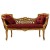Διθέσιος καναπές Λουί Κένζ με φύλλο χρυσού και μπορντό ύφασμα βελούδο υψηλής ποιότητας ΜΚ-8651-sofa ΜΚ-8651 