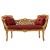 Διθέσιος καναπές Λουί Κένζ με φύλλο χρυσού και μπορντό ύφασμα βελούδο υψηλής ποιότητας ΜΚ-8651-sofa ΜΚ-8651 
